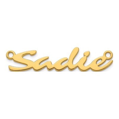 10K Yellow Gold Personalized Name Plate Pendant