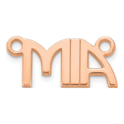 10K Rose Gold Personalized Name Plate Pendant – view 2