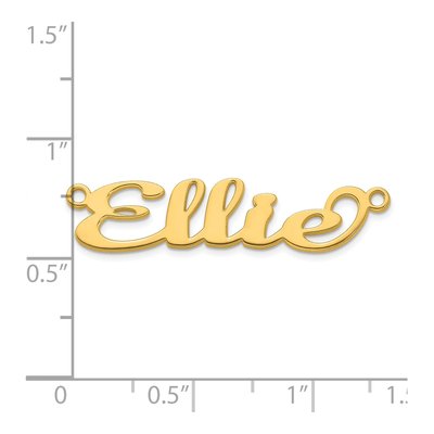 10K Yellow Gold Personalized Name Plate Pendant – view 5