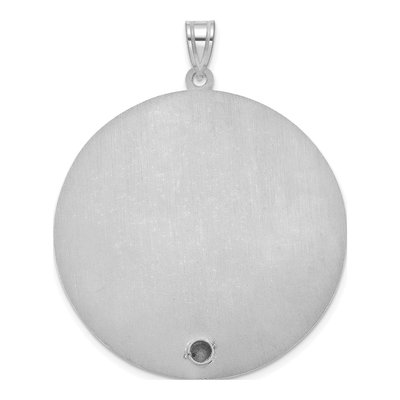 10K White Gold Personalized Birth Flower Pendant – view 2