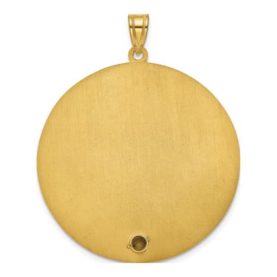 10K Yellow Gold Personalized Birth Flower Pendant – view 2