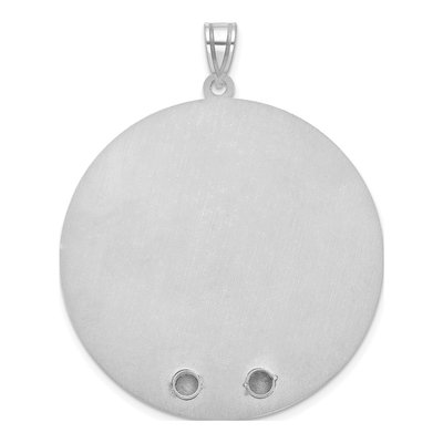 10K White Gold Personalized Birth Flower Pendant – view 2