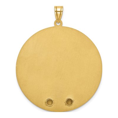 10K Yellow Gold Personalized Birth Flower Pendant – view 2