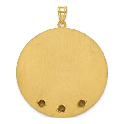 10K Yellow Gold Personalized Birth Flower Pendant – view 2