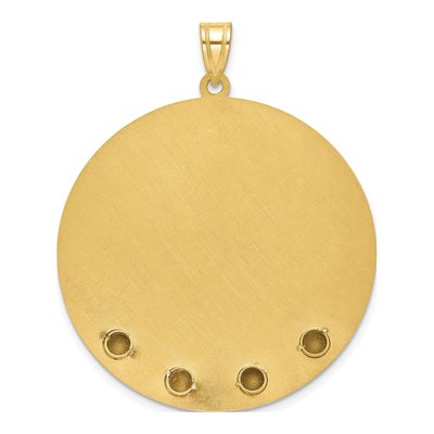 10K Yellow Gold Personalized Birth Flower Pendant – view 2