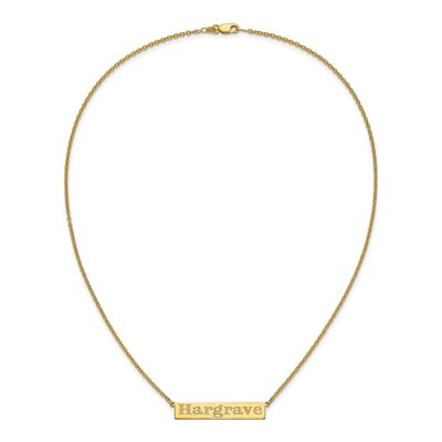10K Yellow Gold Personalized Name Bar Necklace – view 3