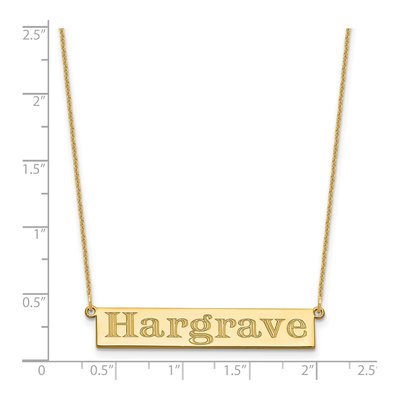 10K Yellow Gold Personalized Name Bar Necklace – view 4