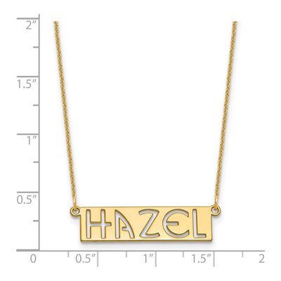 10K Yellow Gold Personalized Name Bar Necklace – view 4