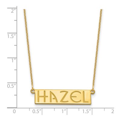 10K Yellow Gold Personalized Name Bar Necklace – view 4