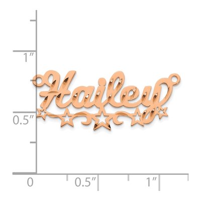 10K Rose Gold Personalized Name Plate Pendant – view 5
