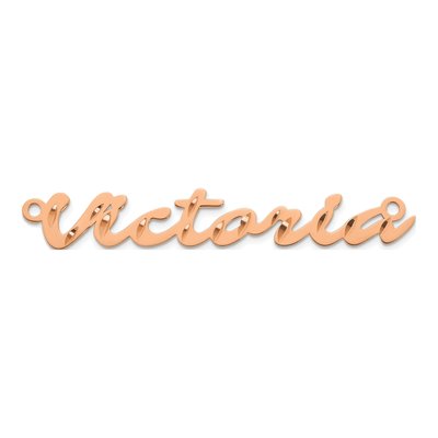 10K Rose Gold Personalized Name Plate Pendant – view 3