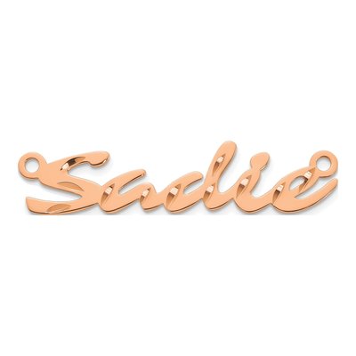 10K Rose Gold Personalized Name Plate Pendant