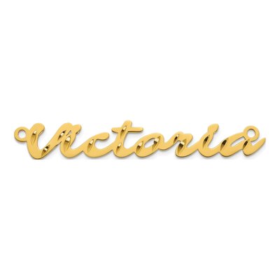 10K Yellow Gold Personalized Name Plate Pendant – view 3