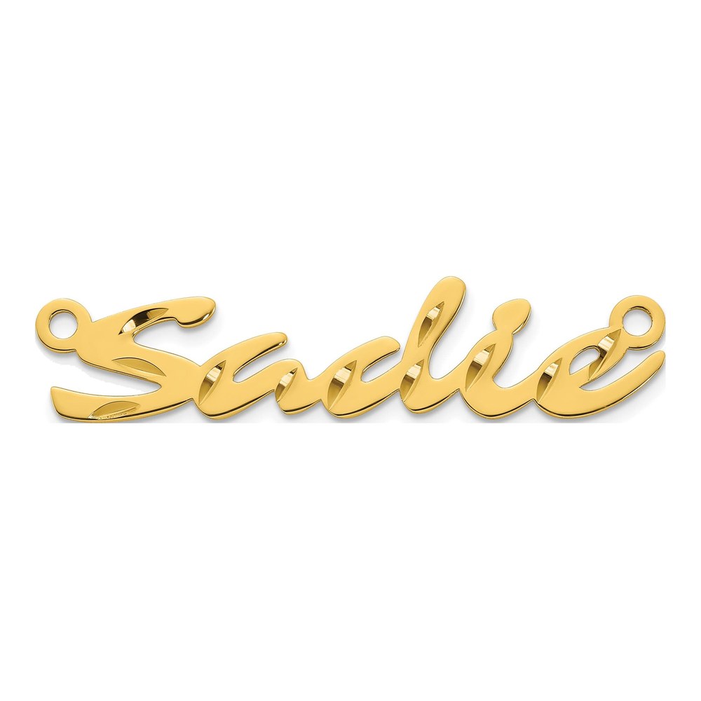 10K Yellow Gold Diamond-Cut Name Plate