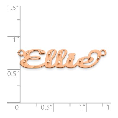 10K Rose Gold Personalized Diamond-Cut Name Plate Pendant – view 5