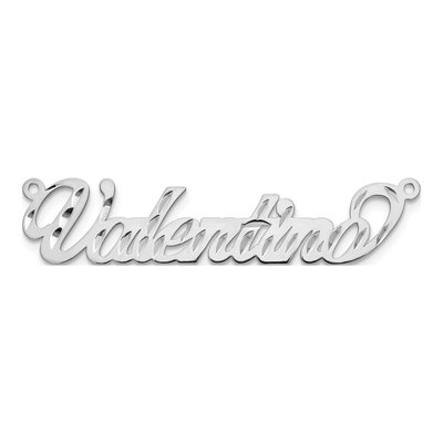 10K White Gold Personalized Name Plate Pendant – view 5
