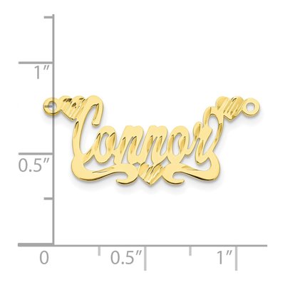 10K Yellow Gold Personalized Name Plate Pendant – view 3
