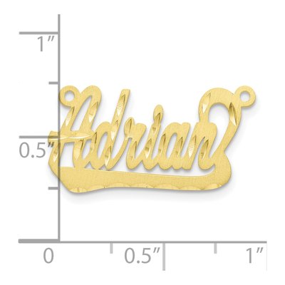 10K Yellow Gold Personalized Name Plate Pendant – view 3