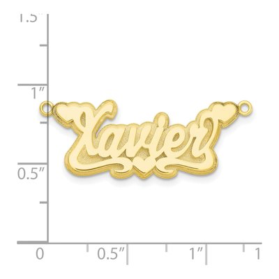 10K Yellow Gold Personalized Name Plate Pendant – view 3