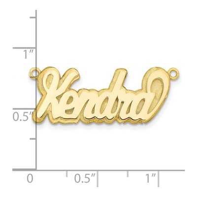 10K Yellow Gold Personalized Name Plate Pendant – view 3