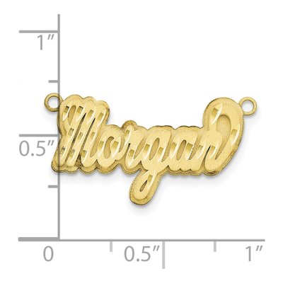10K Yellow Gold Personalized Name Plate Pendant – view 3