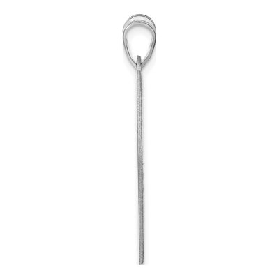10K White Gold Large Monogram Heart Pendant – view 2