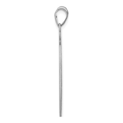 10K White Gold Circle Monogram Pendant – view 2