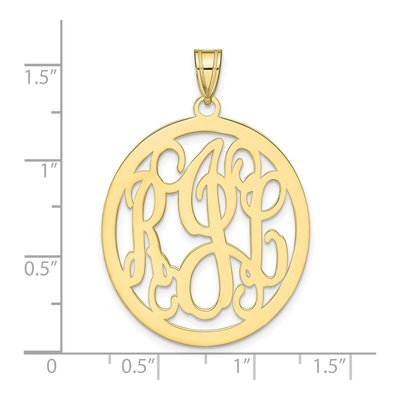 10K Yellow Gold Monogram Pendant – view 2