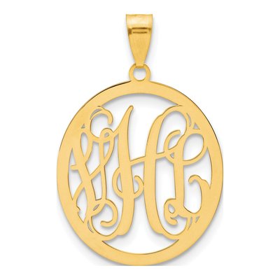 10K Yellow Gold Monogram Pendant