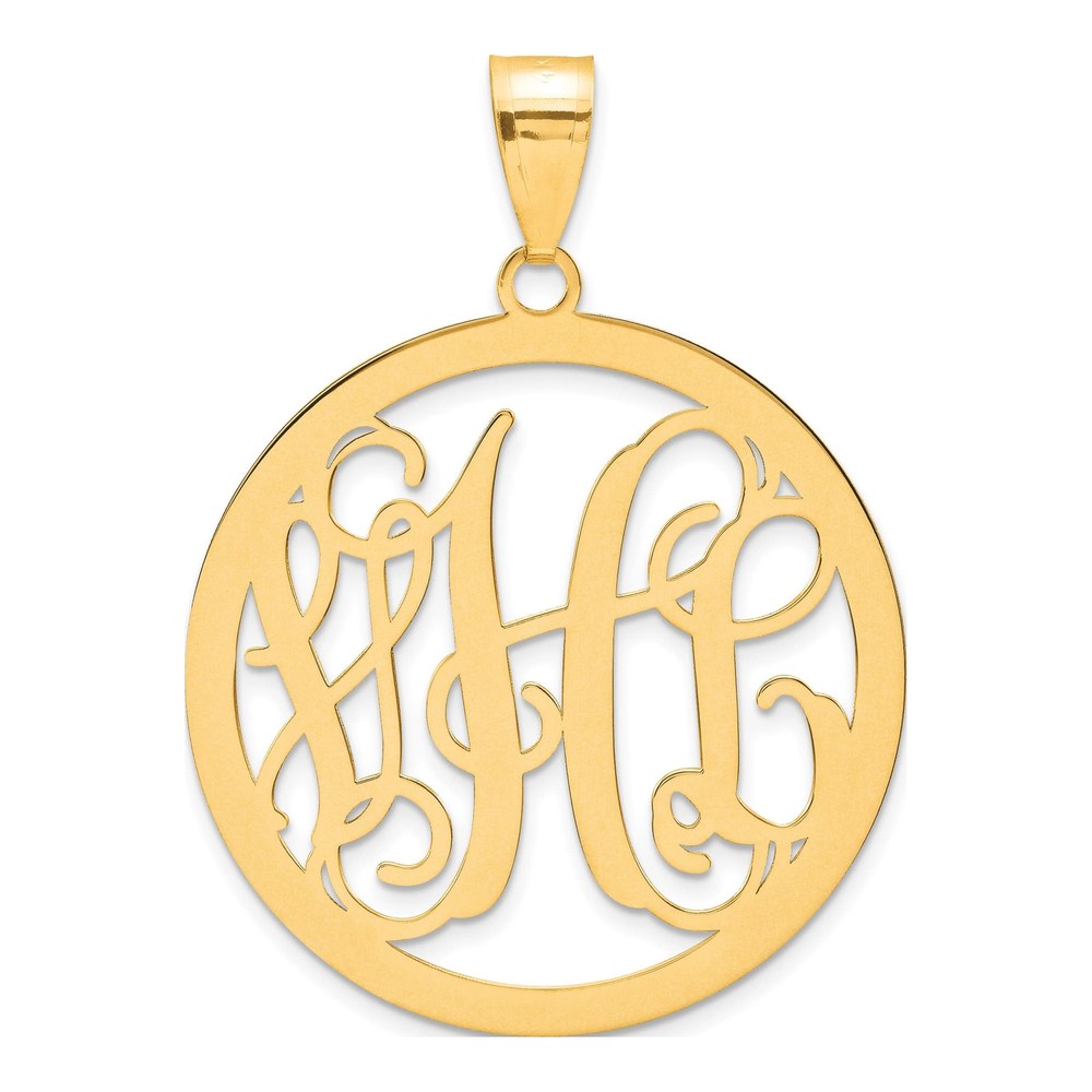 10K Yellow Gold Monogram Pendant