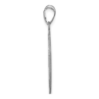 10K White Gold Large Circle Monogram Pendant – view 2