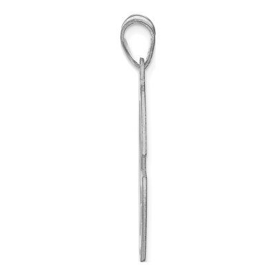 10K White Gold Circle Monogram Pendant – view 2