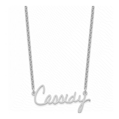 10K White Gold Signature Necklace – view 2