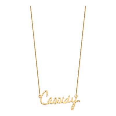 10K Yellow Gold Personalized Signature Necklace – view 2