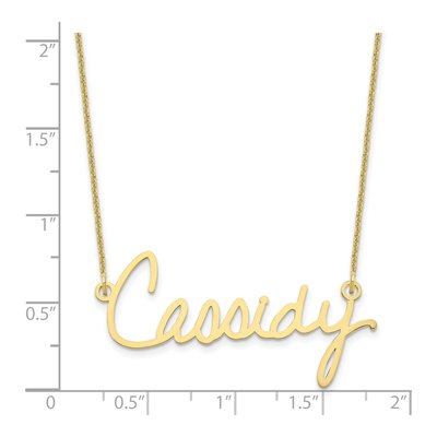 10K Yellow Gold Personalized Signature Necklace – view 3