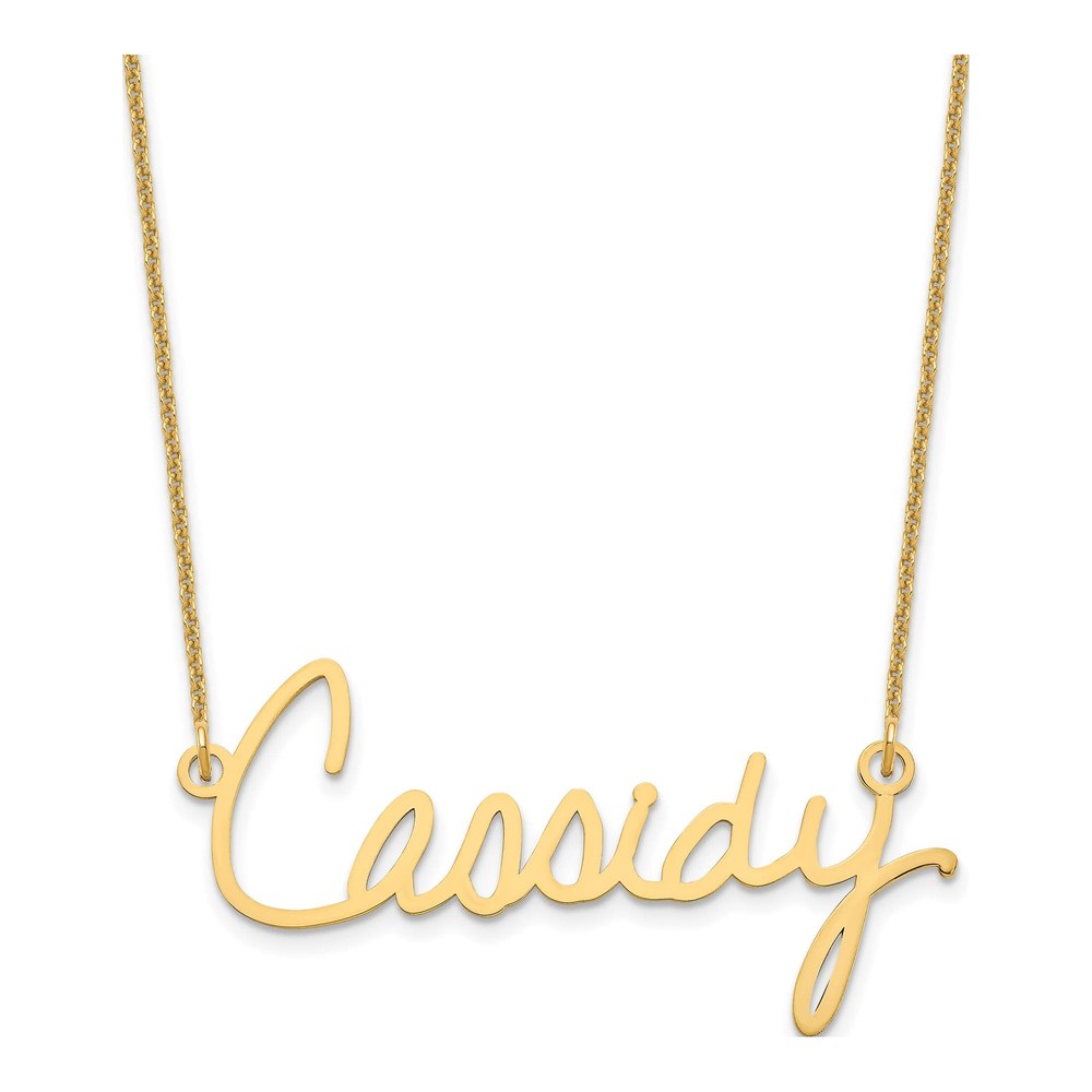10K Yellow Gold Personalized Signature Necklace