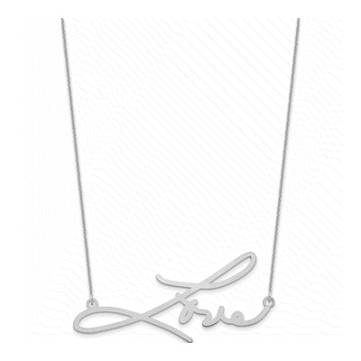10K White Gold Signature Necklace – view 2