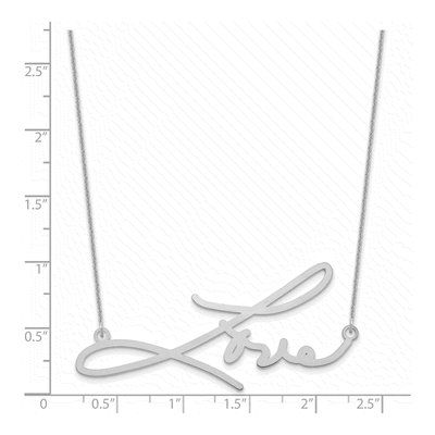 10K White Gold Signature Necklace – view 3