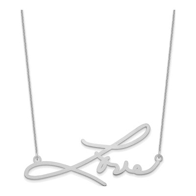 10K White Gold Signature Necklace