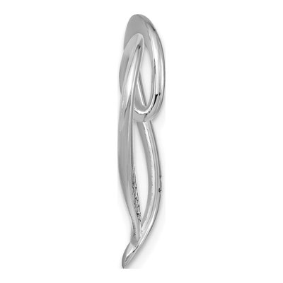 10K White Gold Personalized Antiqued Heart Slide Pendant – view 2