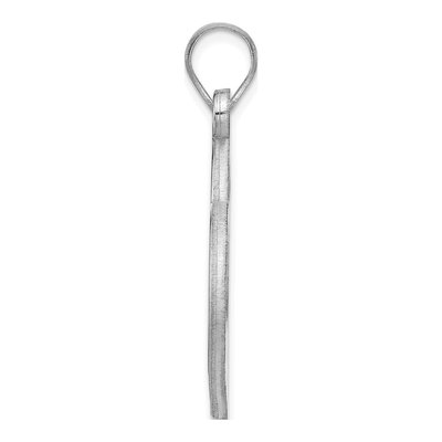 10K White Gold Etched Heart Pendant – view 2
