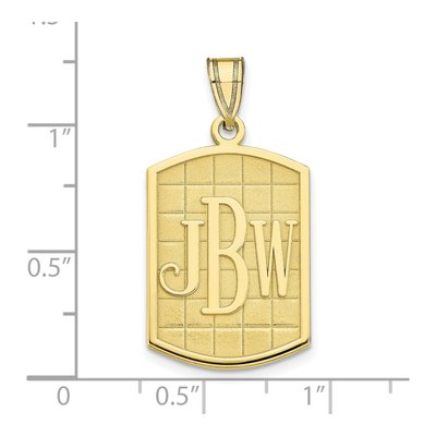 10K Yellow Gold Monogram Pendant – view 2