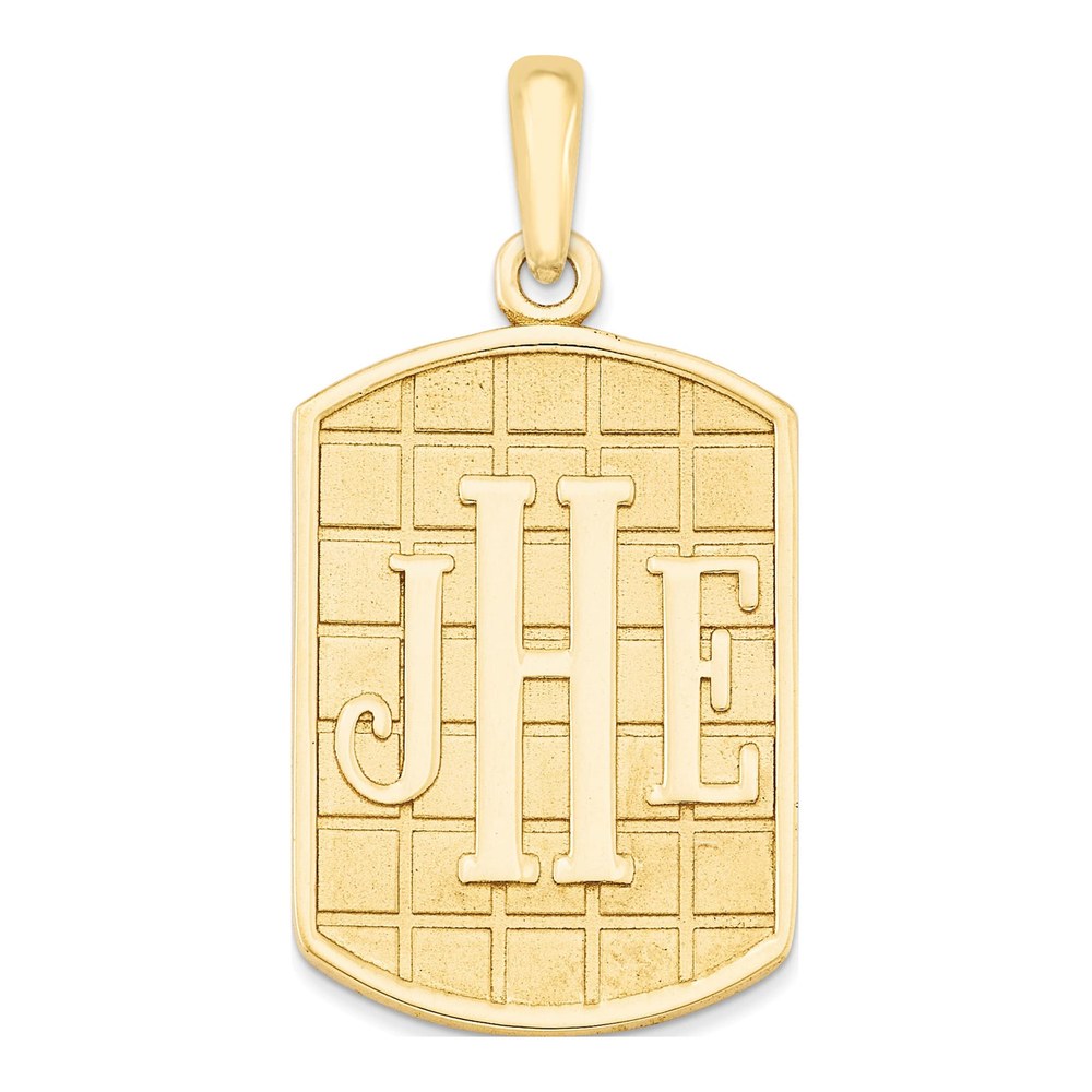 10K Yellow Gold Monogram Pendant