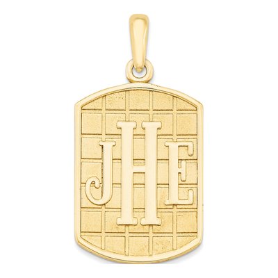 10K Yellow Gold Monogram Pendant