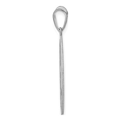 10K White Gold Cut Out Block Letter Circle Monogram Pendant – view 2