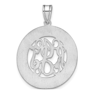 10K White Gold Personalized Monogram Pendant – view 7