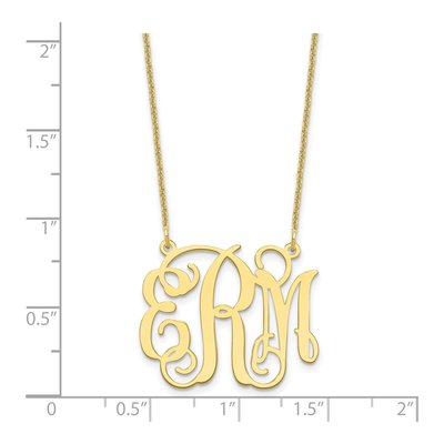 10K Yellow Gold Personalized Monogram Necklace – view 3