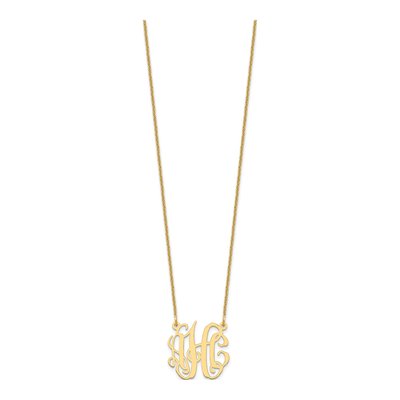 10K Yellow Gold Monogram Necklace – view 2