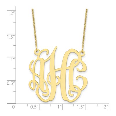 10K Yellow Gold Personalized Monogram Necklace – view 3