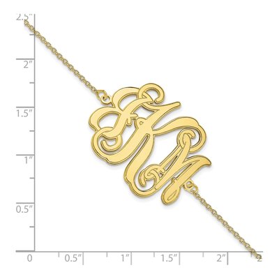 10K Yellow Gold Personalized Monogram Bracelet – view 3
